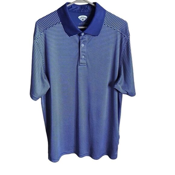 Callaway Other - Callaway golf polo men’s Size XL blue striped short sleeve athletic